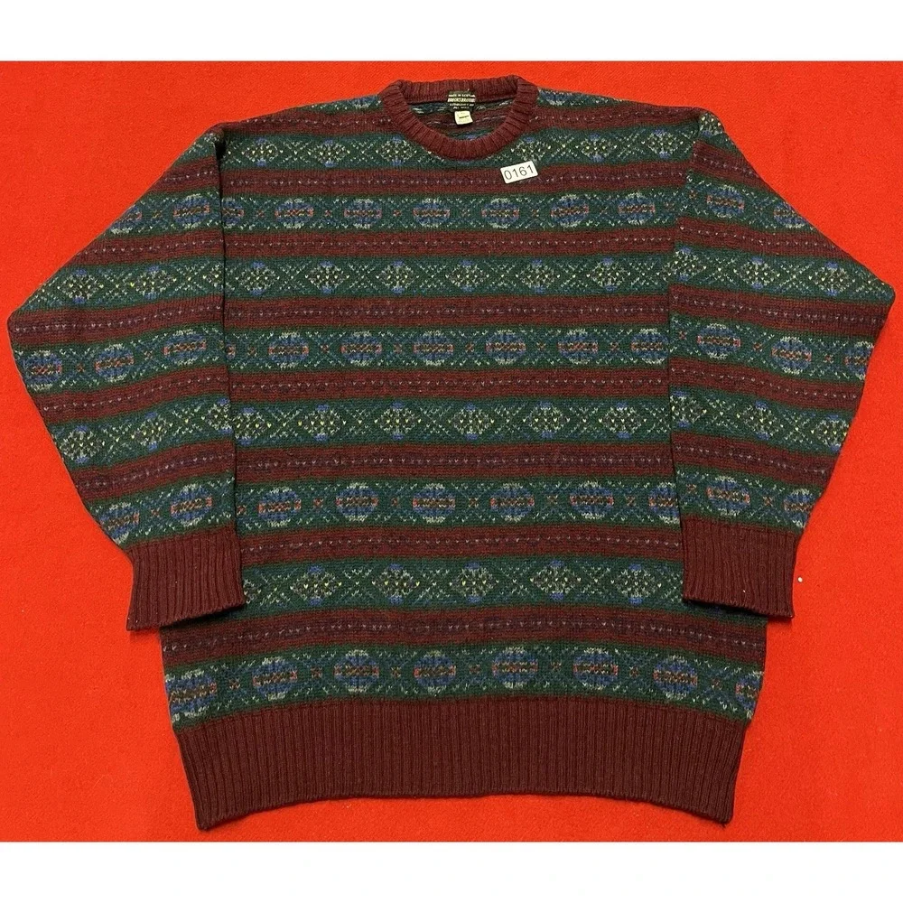 1970's Brooks Brothers Isle Knit Vintage Pullover Sweater Size XL Scotland Rare